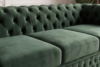 Bankstel chesterfield groen emerald 200 cm