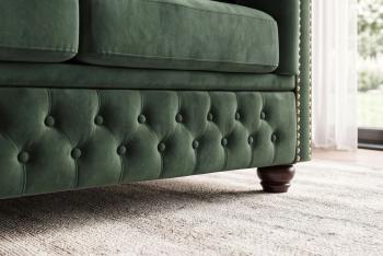 Bankstel chesterfield groen emerald 200 cm