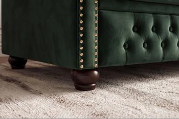 Bankstel chesterfield groen emerald 200 cm
