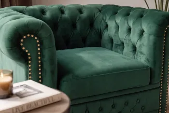Fauteuil chesterfield groen emerald