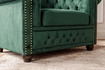 Fauteuil chesterfield groen emerald