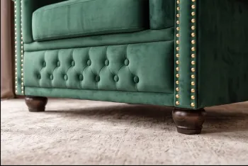 Fauteuil chesterfield groen emerald