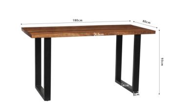 counter tafel mangohout 180 cm