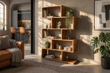 decoratieve vakkenkast mangohout 150 cm