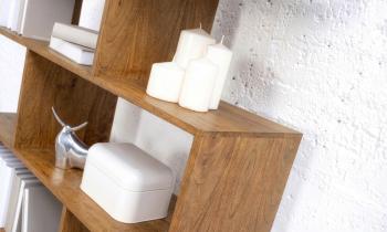 decoratieve vakkenkast mangohout 150 cm