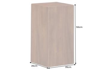 Decoratie zuil acaciahout bruin 50 cm