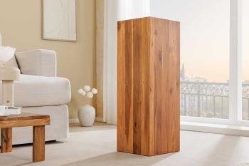 Decoratie zuil acaciahout bruin 75 cm