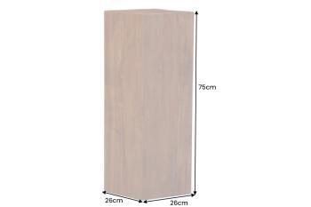 Decoratie zuil acaciahout bruin 75 cm