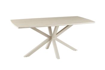 Ovale eettafel beige keramiek 180 cm