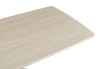 Ovale eettafel beige keramiek 180 cm
