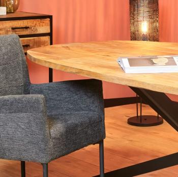 Deens ovale tafel mangohout 240 cm