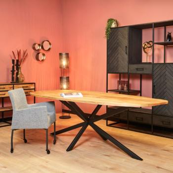 Deens ovale tafel mangohout 240 cm