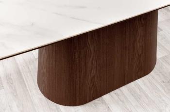 Deens ovale tafel walnoot keramiek 200 cm