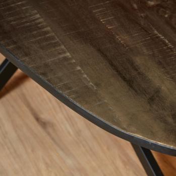 Deens ovale zwarte tafel mangohout 240 cm