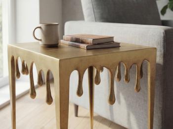 design bijzettafel goudkleurig 45 cm