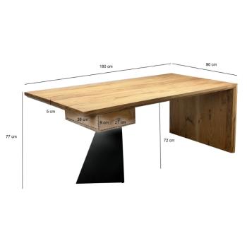 Design bureau acaciahout 180 cm