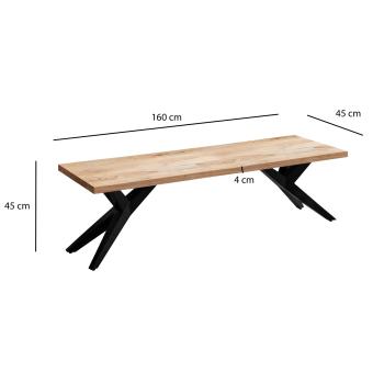 Design eettafel bank acaciahout 160 cm