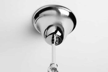 Design hanglamp zilver 12 glasbollen