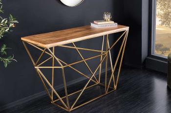 Diamant Sidetable messing mangohout 119 cm