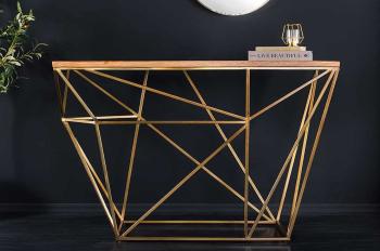 Diamant Sidetable messing mangohout 119 cm