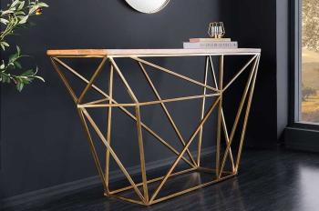 Diamant Sidetable messing mangohout 119 cm