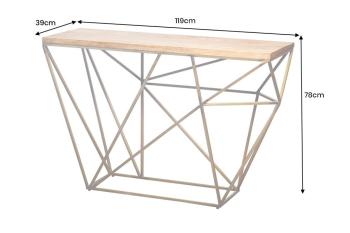 Diamant Sidetable messing mangohout 119 cm