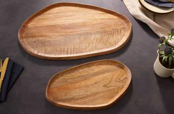 dienbladen set massief mangohout