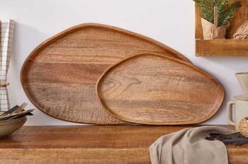 dienbladen set massief mangohout