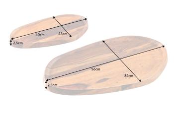 dienbladen set massief sheesham hout