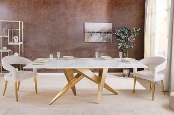 Eetkamertafel art design ceramic gold 200 cm