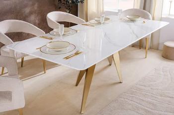 Eetkamertafel art design ceramic gold 200 cm