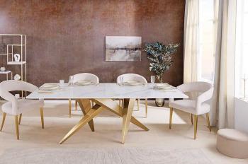 Eetkamertafel art design ceramic gold 200 cm