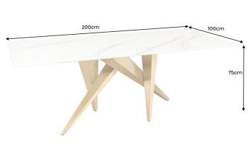 Eetkamertafel art design ceramic gold 200 cm
