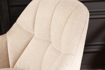 Draaibare barkruk beige stof