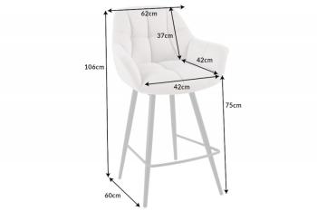 Draaibare barkruk beige stof