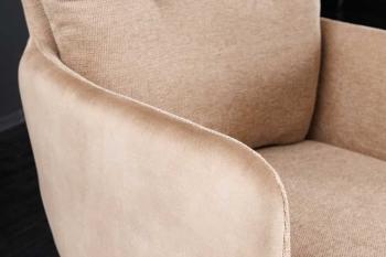 Moderne draaibare stoel beige champagne