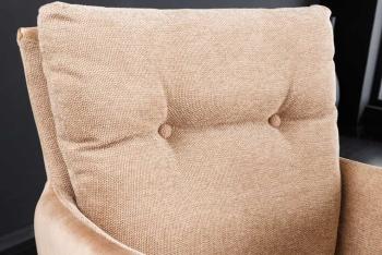 Moderne draaibare stoel beige champagne