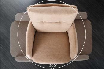 Moderne draaibare stoel beige champagne