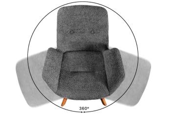 eetkamerstoel donkergrijs draaibaar