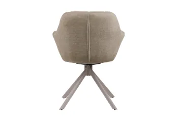 Draaibare velvet eetkamerstoel beige velvet