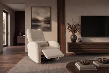 draaibare electrische fauteuil beige