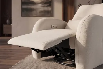 draaibare electrische fauteuil beige
