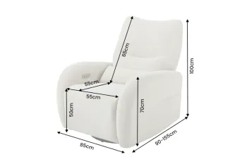 draaibare electrische fauteuil beige