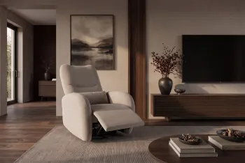 draaibare electrische fauteuil grijsbeige