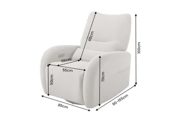 draaibare electrische fauteuil grijsbeige