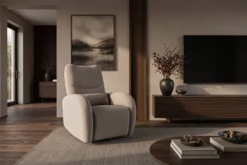 draaibare electrische fauteuil grijsbeige