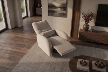 draaibare electrische fauteuil grijsbeige