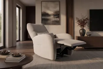 draaibare electrische fauteuil grijsbeige