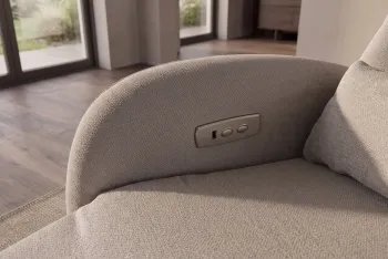 draaibare electrische fauteuil grijsbeige