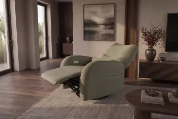 draaibare electrische fauteuil groen
